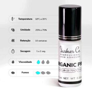 Cola Organic Pro Lashes Co adesivo extensão de cílios 3ml