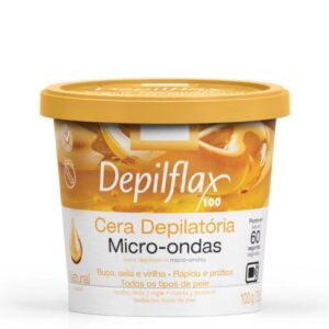 Depilflax Cera Depilatória Para Micro-ondas Natural 100g -Depilação